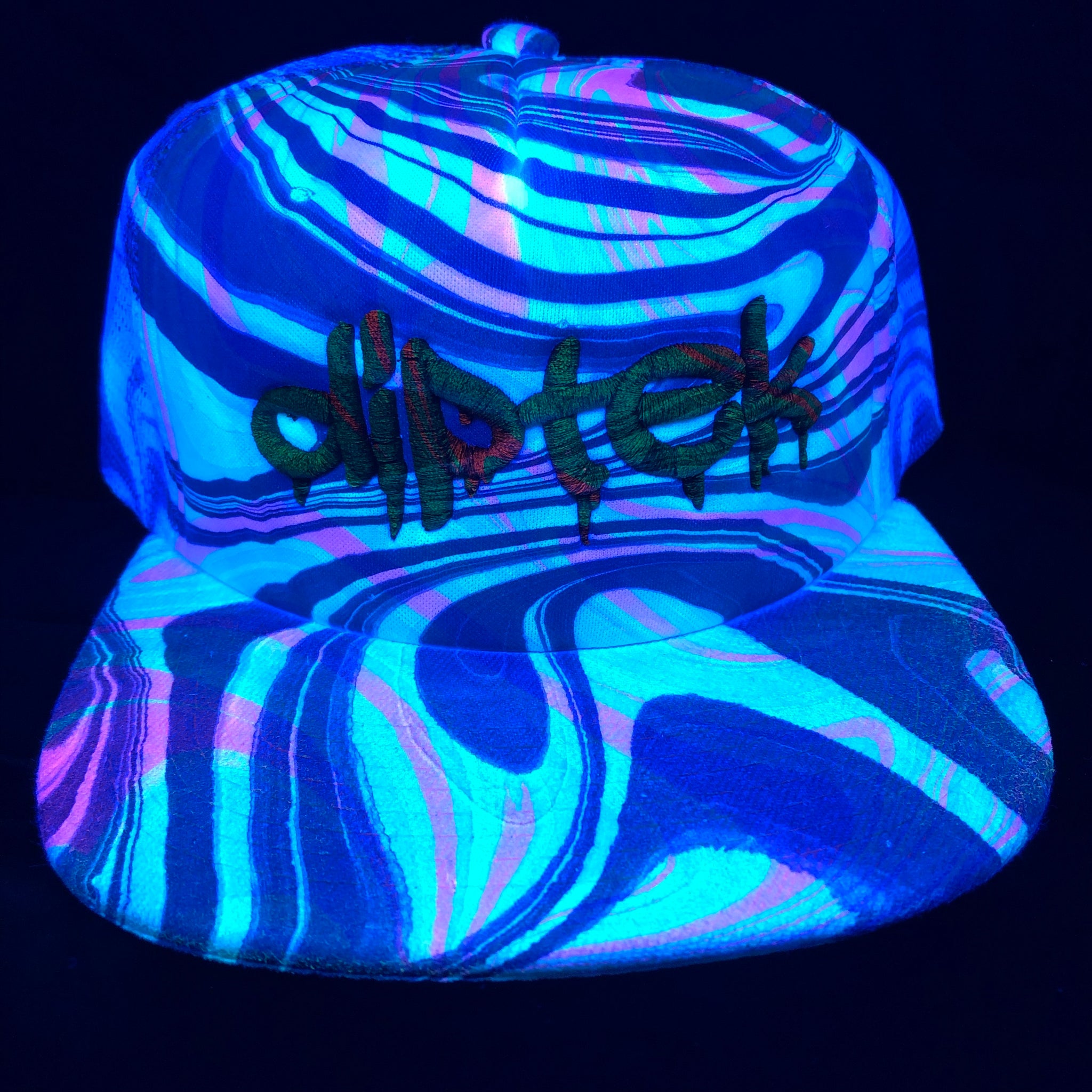 Flat Bill Trucker Hat “Double Dip” (UV REACTIVE)