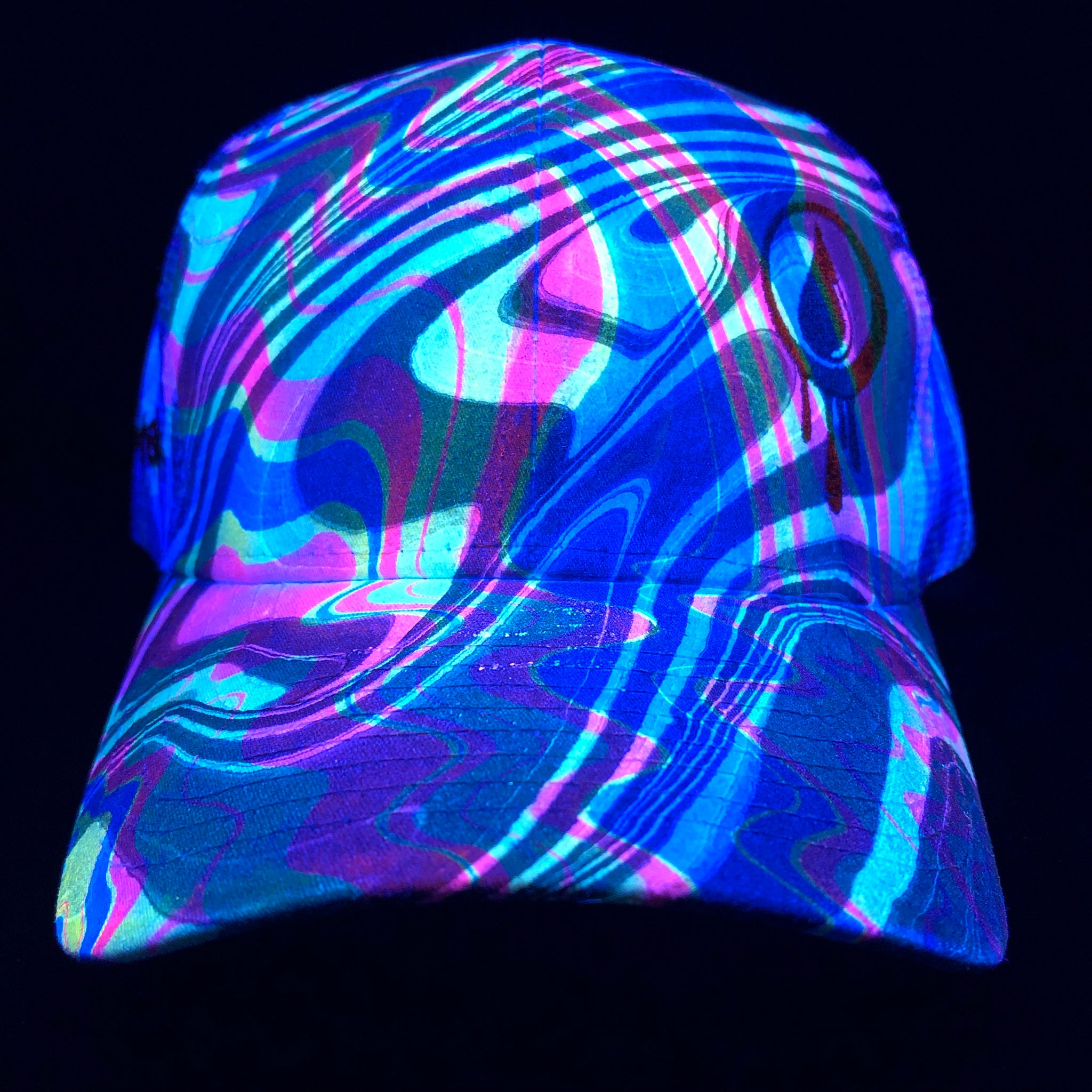 Ball Cap SnapBack “Double Dip” (UV REACTIVE) (Mesh Back) (Curved Bill)